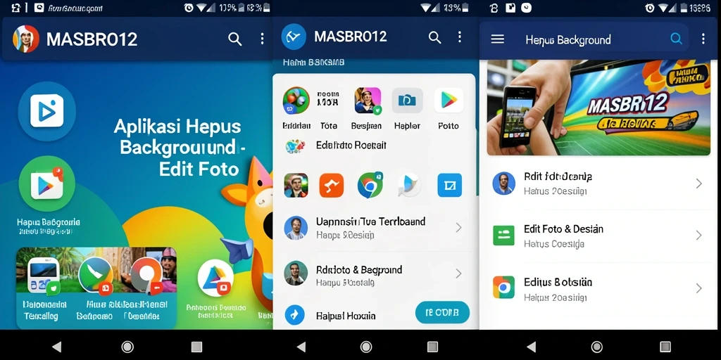 Screenshot antarmuka aplikasi MASBRO12 saat menghapus latar belakang.
