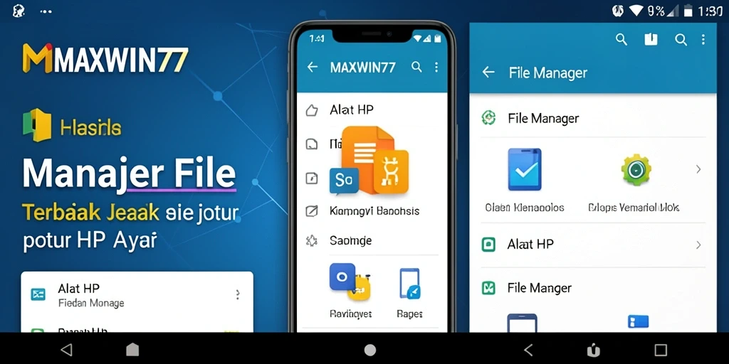 Antarmuka pengguna <strong>MAXWIN77</strong> yang menarik menampilkan berbagai fitur File Manager.