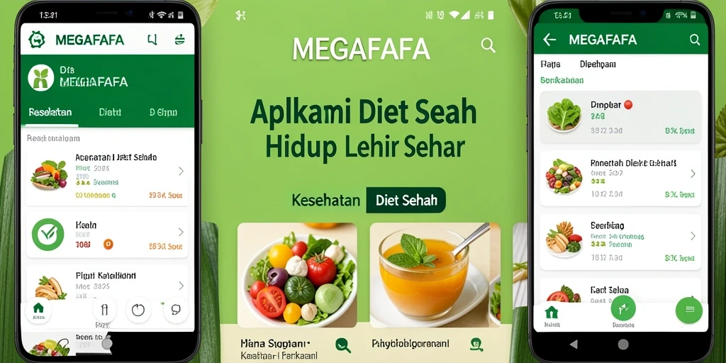 Tampilan antarmuka pengguna MEGAFAFA yang menarik dan informatif.