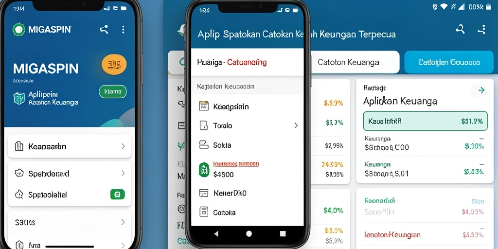 Tampilan antarmuka MIGASPIN yang sederhana dan efisien untuk catatan keuangan.