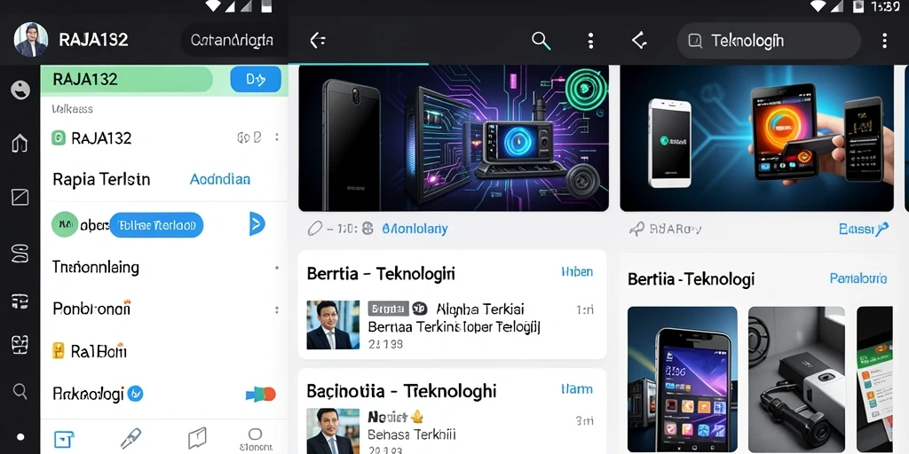 Antarmuka aplikasi RAJA132 yang menarik dan fungsional.