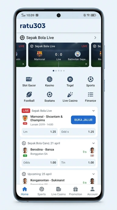 Tampilan link alternatif ratu303